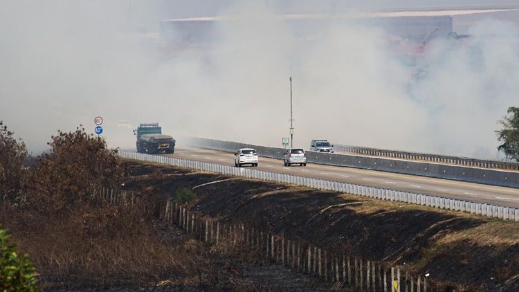 Asap Kebakaran Lahan Tutupi Tol Semarang-Batang, Jarak Pandang Terbatas