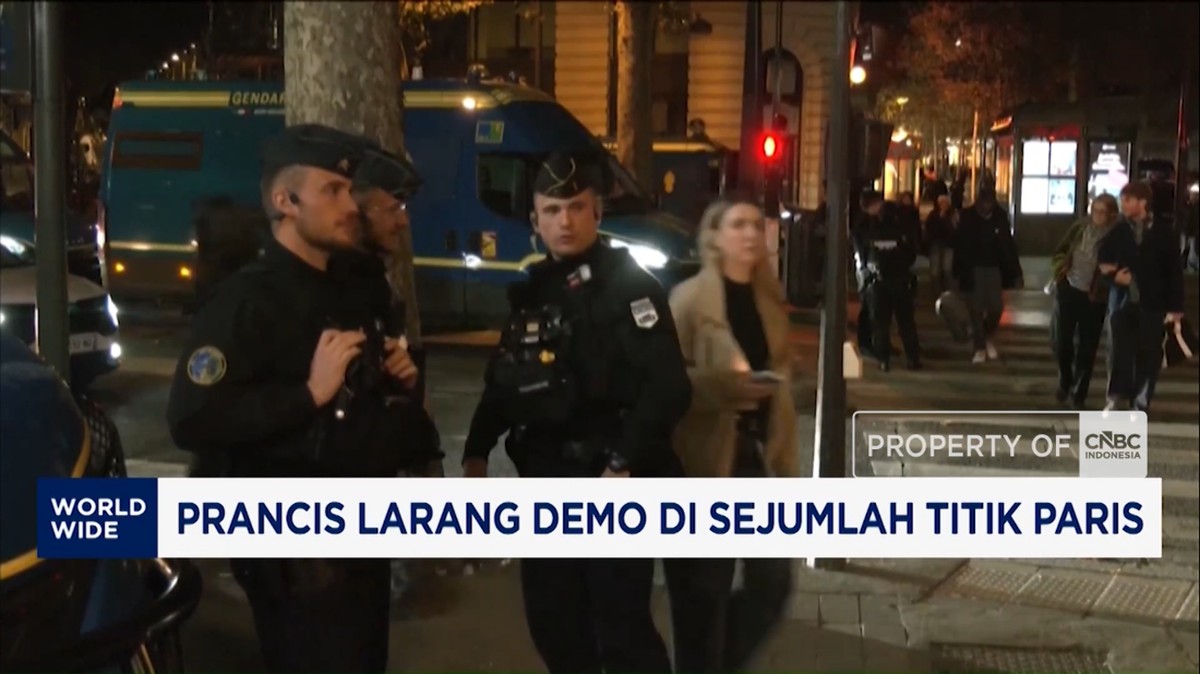 Video: Prancis Larang Demo di Sejumlah Titik Paris