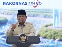 Presiden RI Prabowo Subianto, memberi sambutan dalam Rakornas TPAKD Tahun 2026, Jakarta, 22 Oktober 2026. (Tangkapan Layar Youtube/Sekretariat Presiden RI)