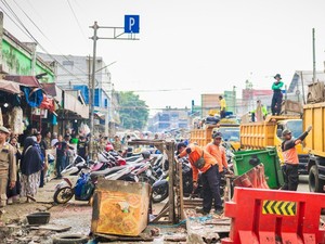 Jelang Pembangunan JPO, 120 Lapak PKL di Jalan MA Salmun Bogor Ditertibkan
