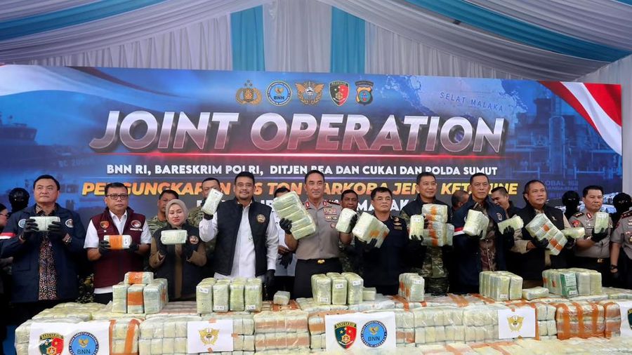 Kapolri Jenderal Polisi Dr. (H.C.) Suyudi Ario Seto dalam pengungkapan dugaan penyelundupan 1,16 ton ketamin hidroklorida (HCl) di perairan Sumatera Utara. (Dok Ist)