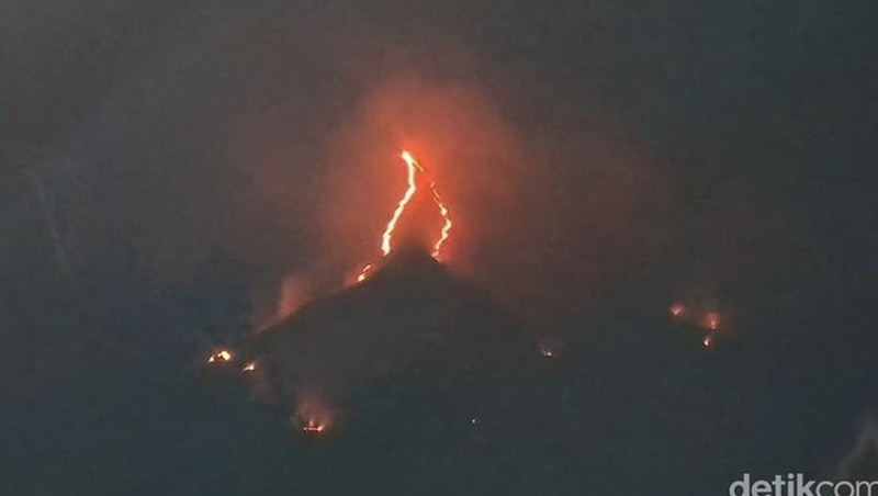 Kebakaran Gunung Arjuno Welirang. (Detik.com/Muhajir Arifin)
