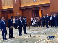 Pelantikan Pimpinan Tinggi Madya di Lingkungan Kementerian Keuangan, Jakarta, Jumat (23/10/2026). (CNBC Indonesia/Dovana Hosiana)