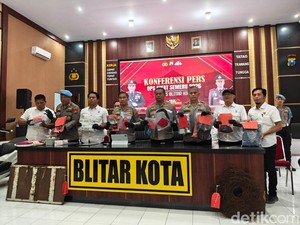 Polres Blitar Kota Amankan 17 Tersangka Saat Operasi Sikat Semeru 2026