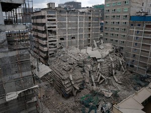 Detik-detik Gedung 12 Lantai di Kenya Ambruk