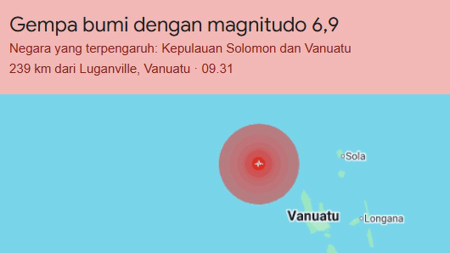 Gempa Vanuatu. (Ist)