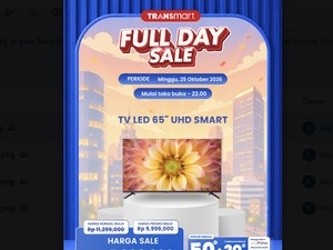 Diskon Jumbo TV LED 65 di Transmart Full Day Sale
