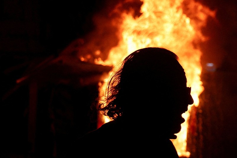Protesters face the police during an authorised demonstration organised by a labour union in Marseille, France, October 24, 2026, as part of nationwide protests led by the