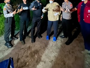Polri Selamatkan Induk dan Bayi Orang Utan Terluka di Lokasi Karhutla Kotim