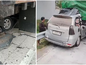 Avanza Seruduk Tronton di Tol Lampung, 6 Orang Tewas-3 Luka Berat