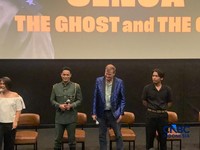 Konferensi pers penayangan perfana film Peluru Senja the Ghost and the Gun yang diperankan oleh aktor Malaysia dan aktris Indonesia Asmara Abigail, Jumat (23/10/226).