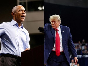 Kala Obama Tunjuk Hidung Trump soal Beban Perang Amerika