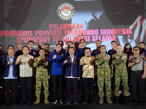Lantik Pengurus Baru, Ketum PBTI Yakin Sulsel Lahirkan Legenda Taekwondo RI