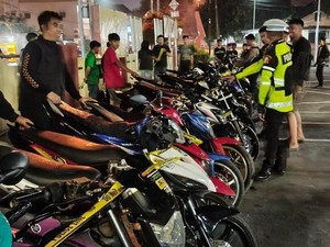 21 Motor Knalpot Brong di Mamuju Disita gegara Bikin Resah Warga