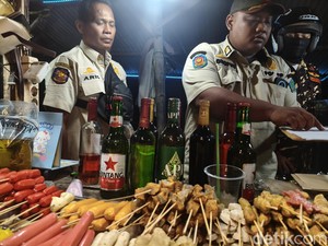 Razia di Eks Tol Porong-Gempol Bocor, Cuma Puluhan Botol Miras Disita