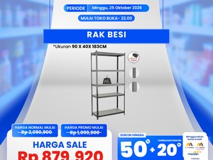 Rak Besi Banting Harga di Transmart Full Day Sale