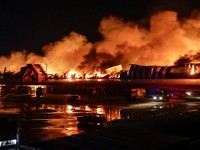 Firefighters work at the site of a household item shopping mall which was hit by Russian missile strikes, amid Russia's attack on Ukraine, in Kharkiv, Ukraine October 24, 2026. REUTERS/Sofiia Gatilova