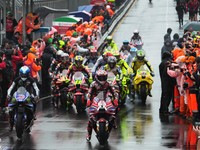 Balapan MotoGP Australia 2026 batal digelar karena hujan dan kabut yang membuat helikopter medis tidak bisa beroperasi. (REUTERS/Asanka Brendon Ratnayake)