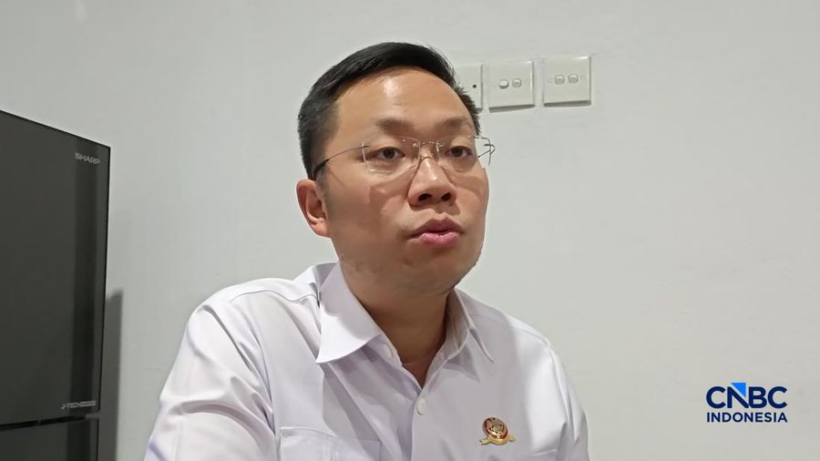 Direktur Jenderal Perkeretaapian Kemenhub Allan Tandiono saat diskusi Forwahub di Jakarta, Senin (26/10/2026). (CNBC Indonesia/Martyasari Rizky)