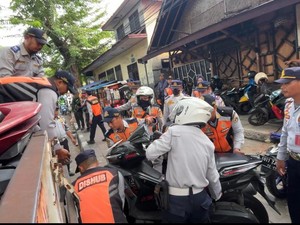 Dishub Razia Parkiran Liar di Gandaria City Jaksel, 9 Motor Diangkut