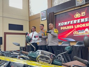 12 Pelaku Curanmor Ditangkap Polisi Lhokseumawe, 21 Motor Disita