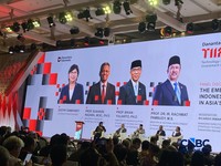 Menteri Pendidikan Tinggi, Sains, dan Teknologi, Brian Yuliarto, dalam Danantara Technology Innovation Investment Forum 2026, di Jakarta, Senin (26/10/2026). (CNBC Indonesia/Novina Putri Bestari)
