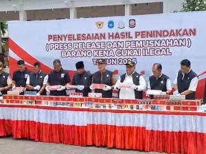 Peredaran Rokok Ilegal di Lamongan Diburu, 835 Ribu Batang Dimusnahkan