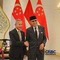 Konferensi pers bersama Menteri Luar Negeri Singapura Vivian Balakrishnan (kiri) dan Menlu RI Arrmanatha Nasir atau Tata di Gedung Pancasila Jakarta, Selasa (27/10/2026). (CNBC Indonesia/Thea Fathanah Arbar)