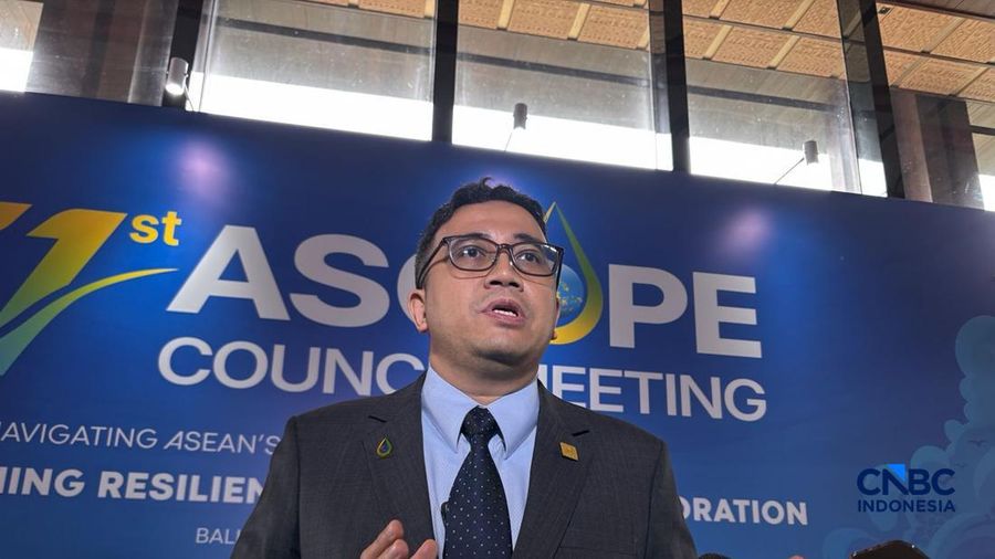 Wakil Direktur Utama Pertamina, Oki Muraza di acara 51st ASEAN Council on Petroleum and Energy (ASCOPE), di The Meru Sanur, Bali, Selasa (27/10/2026). (CNBC Indonesia/Firda Dwi Muliawati)