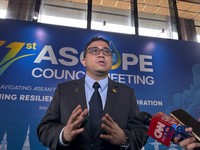 Wakil Direktur Utama Pertamina, Oki Muraza di acara 51st ASEAN Council on Petroleum and Energy (ASCOPE), di The Meru Sanur, Bali, Selasa (27/10/2026). (CNBC Indonesia/Firda Dwi Muliawati)