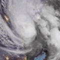 A satellite image shows Cyclone Arnab making landfall over the south-eastern coast of the Indian state of Andhra Pradesh, October 27, 2026 in this still image from a handout GIF.   CSU/CIRA & EUMETSAT/Handout via REUTERS    THIS IMAGE HAS BEEN SUPPLI