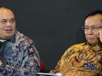 Chief Investment Officer (CIO) di Badan Pengelola Investasi Daya Anagata Nusantara (BPI Danantara), Pandu Patria Sjahrir saat menyampaikan pemaparan dalam Kearney 100 Years of Impact di The Ritz Carlton Pacific Place, Jakarta, Rabu (28/10/2026). (CNB