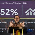 Gubernur DKI Jakarta, Pramono Anung saat menyampaikan pemaparan dalam Kearney 100 Years of Impact di The Ritz Carlton Pacific Place, Jakarta, Rabu (28/10/2026). (CNBC Indonesia/Muhammad Sabki)