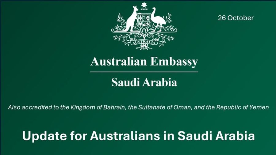 Himbauan untuk tidak bepergian ke Arab Saudi karena situasi keamanan yang tidak menentu. (Instagram/ausembksa)