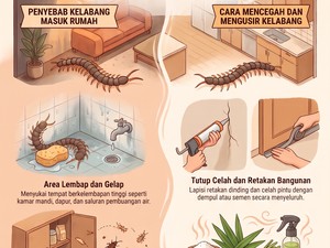 Infografik: Penyebab Kelabang Masuk Rumah dan Cara Jitu Mengusirnya