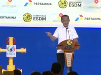 Menko Hilirisasi dan Transisi Energi sekaligus Menteri ESDM Bahlil Lahadalia saat menyampaikan sambutan dalam FOREK HULU MIGAS 2026 di Jakarta, Rabu (28/10/2026). (Tangkapan Layar Youtube/KementerianESDM)