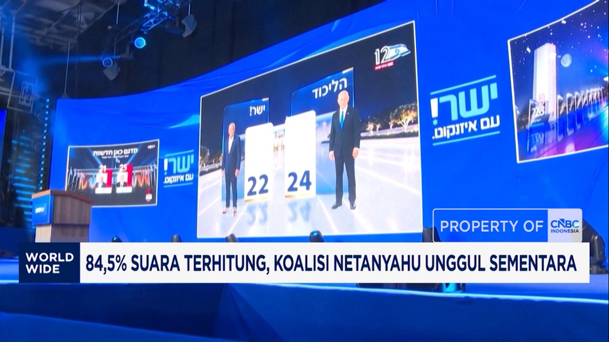 Video: 84,5% Suara Terhitung, Koalisi Netanyahu Unggul Sementara
