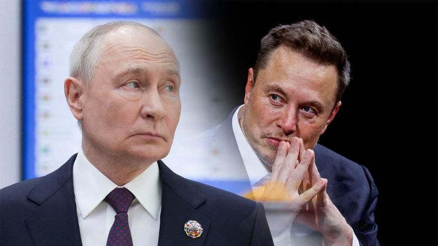 Foto Kolase Presiden Rusia, Vladimir Putin dan CEO Tesla, Elon Musk. (Dok. Reuters)