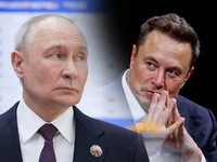 Foto Kolase Presiden Rusia, Vladimir Putin dan CEO Tesla, Elon Musk. (Dok. Reuters)