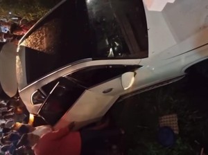 Mercedes Benz Tabrak Lapak Mi Balap di Deli Serdang, 1 Tewas-4 Luka