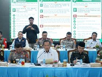 Konferensi pers penegakan hukum terkait kebakaran hutan dan lahan di Pontianak, Kalimantan Barat. (Dok. Humas Polri)