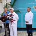 Menpora Erick Thohir saat memberikan keterangan pers di Istana Negara, Jakarta, Kamis (29/10/2026). (Emir Yanwardhana/CNBC Indonesia)