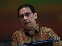 Direktur Kecerdasan Artifisial dan Ekosistem Teknologi Baru, Ditjen Ekosistem Digital, Komdigi, Mirza Pahlevi saat menyampaikan pemaparan dalam Road To CNBC Indonesia Awards 2026 kategori Best AI Ecosystem di Jakarta, Jumat (30/10/2026). (CNBC Indone