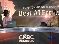 Direktur Kecerdasan Artifisial dan Ekosistem Teknologi Baru, Ditjen Ekosistem Digital, Komdigi, Mirza Pahlevi saat menyampaikan pemaparan dalam Road To CNBC Indonesia Awards 2026 kategori Best AI Ecosystem di Jakarta, Jumat (30/10/2026). (CNBC Indone