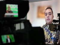 Direktur Utama Rumah Tani Bahtiar meyampaikan pemaparannya dalam acara World Food Day Inovasi untuk Kedaulatan Pangan Indonesia di Jakarta, Jumat (30/10/2026). (CNBC Indonesia/Muhammad Sabki)