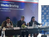 Media Briefing USABC di Jakarta, Jumat (30/10/2026). (CNBC Indonesia/Tommy Patrio Sorongan)