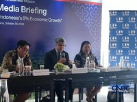 Media Briefing USABC di Jakarta, Jumat (30/10/2026). (CNBC Indonesia/Tommy Patrio Sorongan)