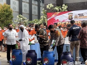 Polda Sumsel Musnahkan 36,4 Kg Sabu dari 71 Laporan Kasus Narkoba
