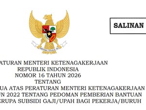 Resmi! Ini Syarat Penerima BSU Berdasarkan Permenaker Nomor 16 Tahun 2026