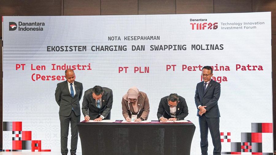 Pertamina gandeng PLN dan Len Industri perkuat ekosistem motor listrik nasional. (Dok. Pertamina)